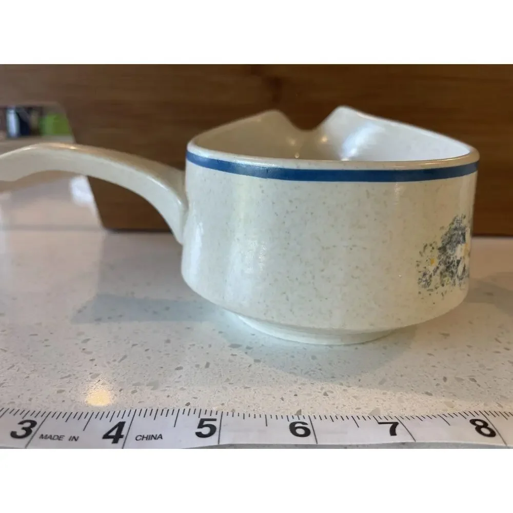 TemperWare by Lenox Dewdrops Cream and‎ Bowl With Handle Set Of 2